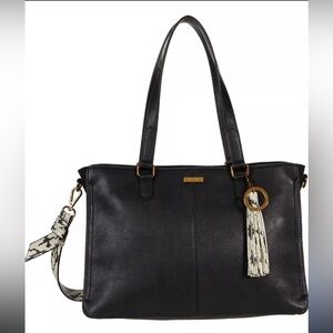 RACHEL ZOE Helsie Crossbody Tote Bag Purse Snake Print NWOT